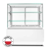 Neutralna witryna cukiernicza Breve Neutro Premium 1300 INOX widziana z perspektywy