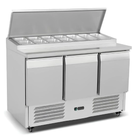 Stół chłodniczy 3-drzwiowy sałatkowy 7x GN 1/3 Szron DBS1300D